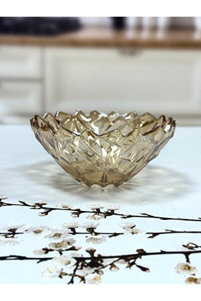 Şahane Cam Kristal Derin Kase 24 Cm TKEBT Bal Köpüğü