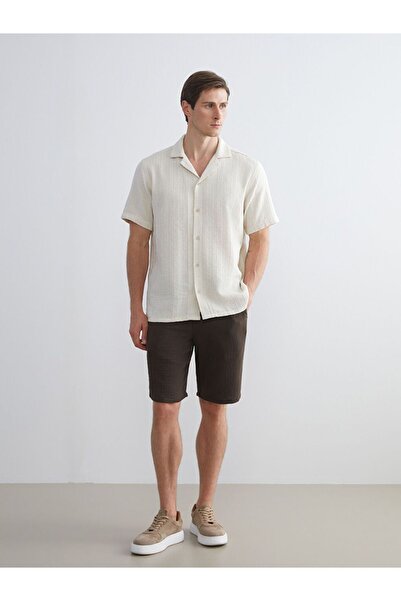 LC Waikiki Lcw Vision Regular Fit Resort Collar Short Sleeve Men's Shirt