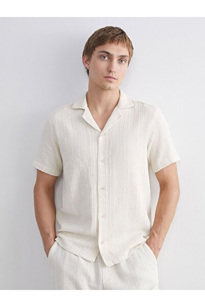 LC Waikiki Lcw Vision Regular Fit Resort Collar Short Sleeve Men's Shirt