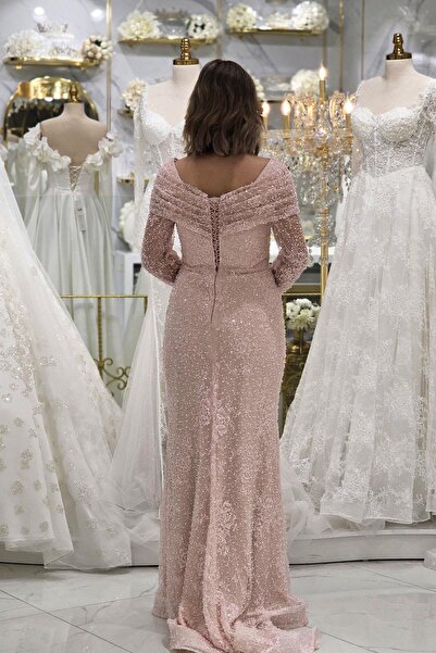 Yonca Moda Evi Pudra Tasarım Abiye 8014