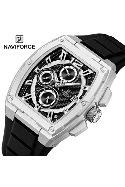 Naviforce 8050 Black-Silver Men's Watch – Sport Design, Multiple Functions, Date Display