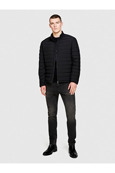 Sisley Ανδρικό ελαφρύ μπουφάν με λογότυπο και τσέπη με φερμουάρ 324P24UWSN02R-SIS100