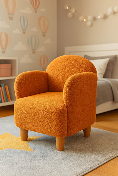 Dekor Zeramo kids Premium Teddy Kiremit kumaş Çocuk Koltuğu 👶