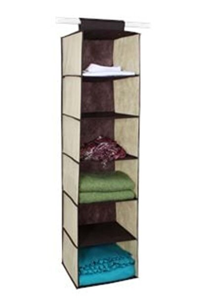 Silver Star Storage Shelf 6 Levels Ecru 30 x 30 x 120 cm