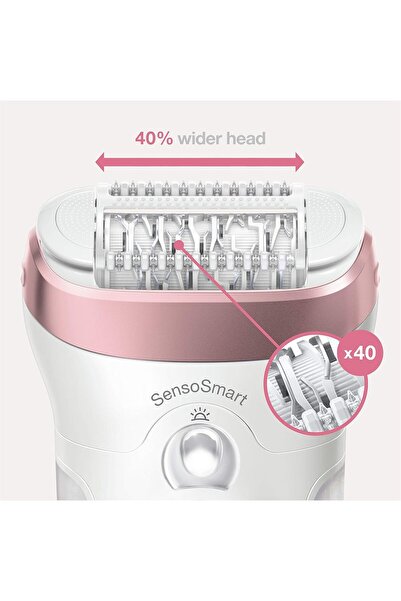 Braun Silk-Epil SES 9890 SensoSmart Wet & Dry Epilator - White