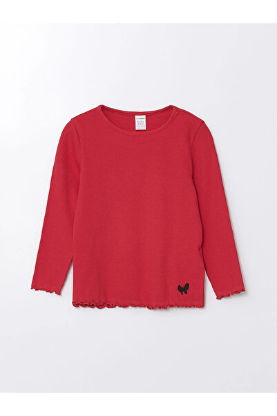 LC Waikiki Tricou LCW Kids Roșu Crew Neck Basic pentru fete