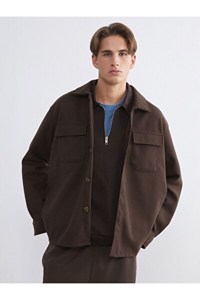 LC Waikiki Xside Regular Fit Long Sleeve Cashmere Men's Shirt Jacket