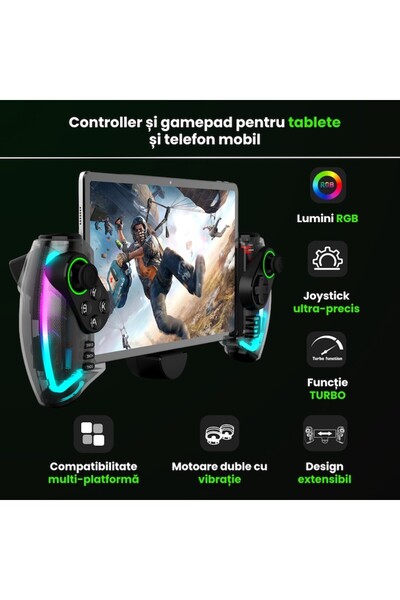 BiXXBi Bluetooth Gamepad Controller for Phone & Tablet, Multi-Platform, RGB