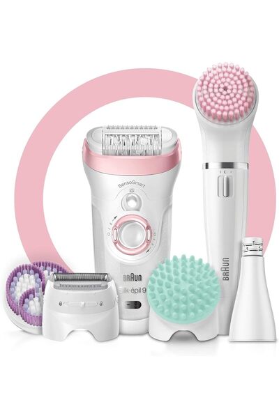 Braun Silk-épil Beauty Set 9 9-995 Deluxe 9-in-1 Wireless Wet&Dry Epilator Kit