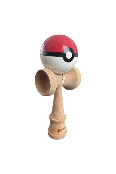 MASHASHOP Kendama, joc de dexteritate, Grip, model Pokemon, roșu/alb, 18 cm