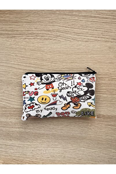 Kalemlik Dünyası Patterned Design Cloth Bag Multi-Purpose Pen Holder Organize Volkbag