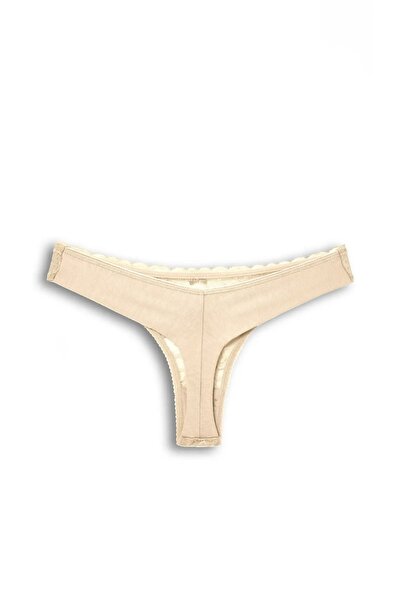 YOYYO Women's 2-Piece Thong with Cotton Back Model Women's Underwear Panties, Thong