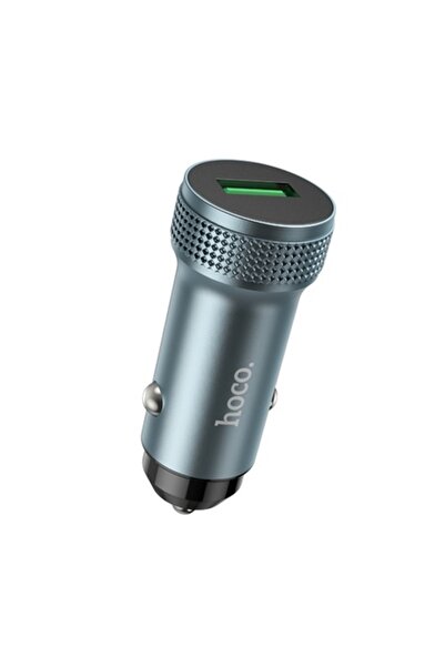Hoco - Car Charger (Z49A) - USB 3.0, Fast Charging, Universal Compatibility, 18W - Metal Gray