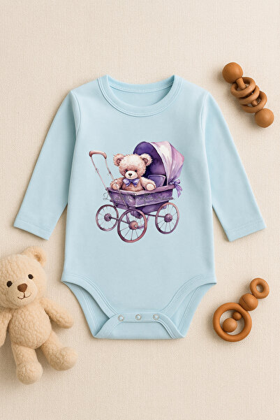 SVART WEAR Cute Baby Bodysuit with Printed Text and Snap Fasteners