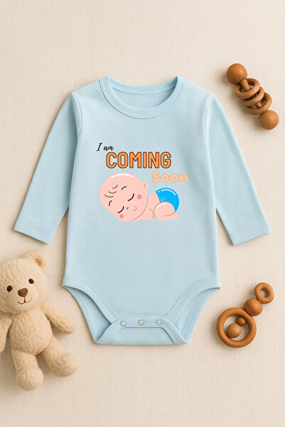 SVART WEAR Cute Baby Bodysuit with Printed Text and Snap Fasteners