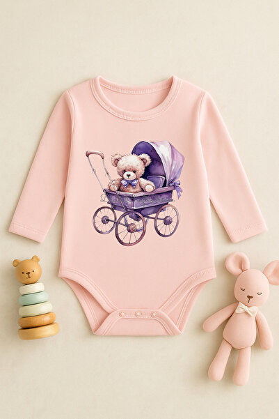 SVART WEAR بدلة أطفال لطيفة مطبوعة عليها نص مع أزرار كبس