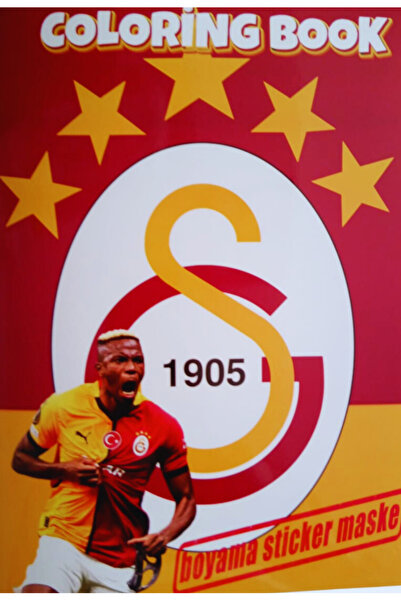 booddie Boyama Kitabı Stickerlı Galatasaray Cimbom Sarı Kırmızı Boyanacak Say...