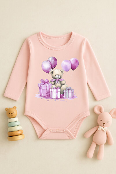 SVART WEAR Cute Baby Bodysuit with Printed Text and Snap Fasteners