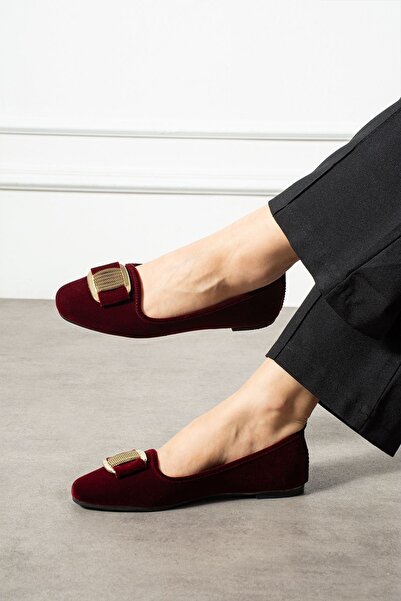 FUGA MODA Milo Bordo Gold Buckle Velvet Textured Elegant Engagement Dowry Bag Guest House Bag