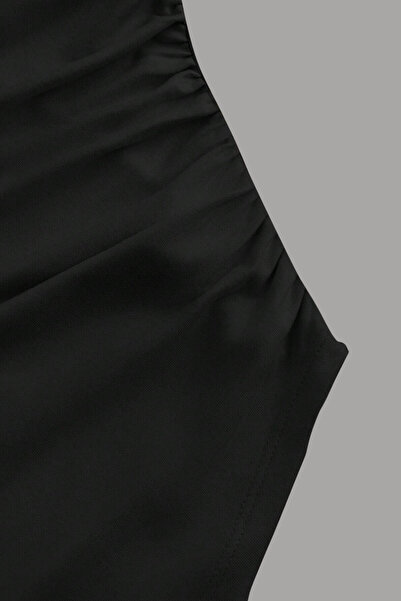 Tarz Cool Women's Lycra Draped Long Spanish Sleeve Crop Blouse