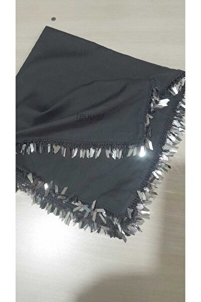 Papatyam 100*100 cm Reyyan Cotton Sequin Work Handcrafted Crochet Writing//Crochet Embroidered Yemeni/Handcrafted Dowry