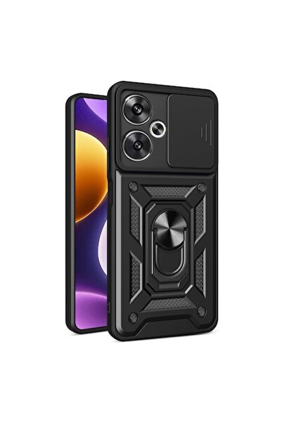 Techsuit Husă pentru Xiaomi Poco F6, CamShield Series B51, Poliuretan, Negru