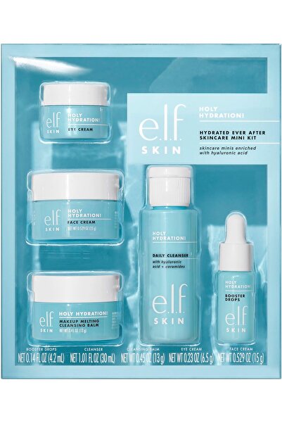 e.l.f cosmetic مجموعة إي.إل.إف. سكين للعناية بالبشرة المُرطبة - منظف، مزيل مكياج، مرطب، وكريم للعينين