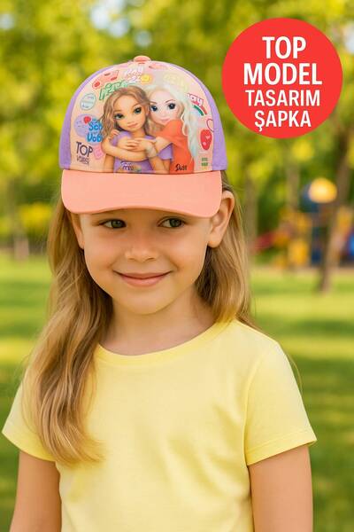 Top Model Colorful Girl's Hat – Adjustable Mesh and Cute Pattern Model