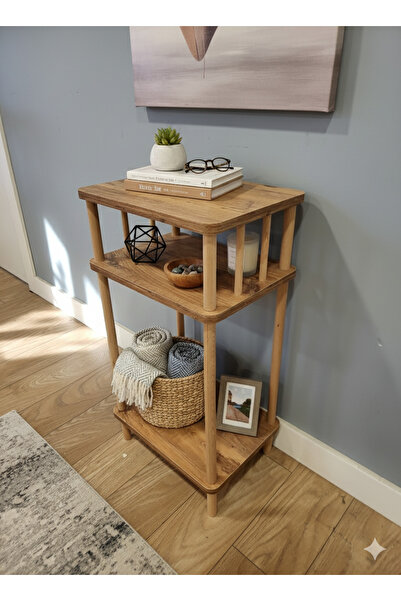 PEKA 2 Raflı Köşe Ve Yan Sehpa - Komodin – Çok Amaçlı Modern Çevir Kur Sehpa