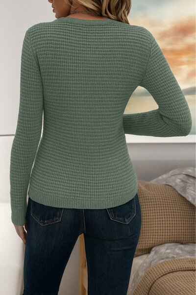 JANES Women's Long Sleeve Crew Neck Knitwear Sweater