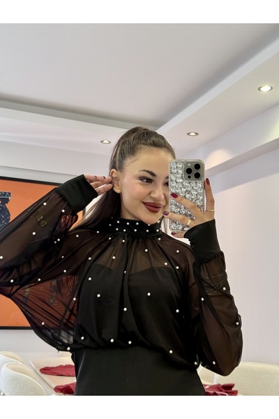 Gamze Ege Fashion İncili abiye elbise