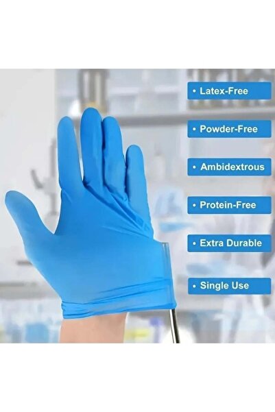 TouchFlex Nitrile Medical Examination Gloves - Powder Free, Food Safe, Latex Free, 100 Count