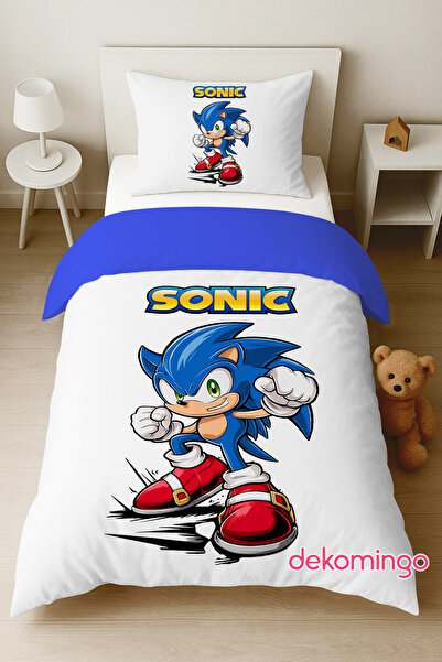 dekomingo BEYAZ SONIC ÇOCUK ODASI NEVRESİM TAKIMI ( ÇARŞAFSIZ )