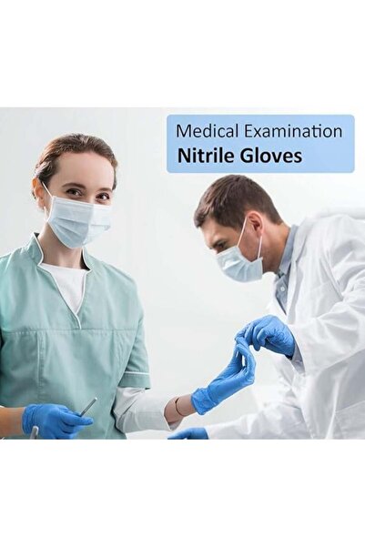 TouchFlex Nitrile Medical Examination Gloves - Powder Free, Food Safe, Latex Free, 100 Count