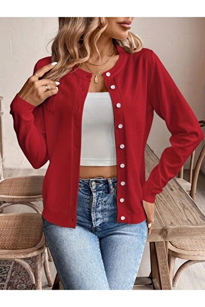 Little Visqon Ekşi̇oğlu Global Women's Long Sleeve Front Buttoned Knitwear Jacket
