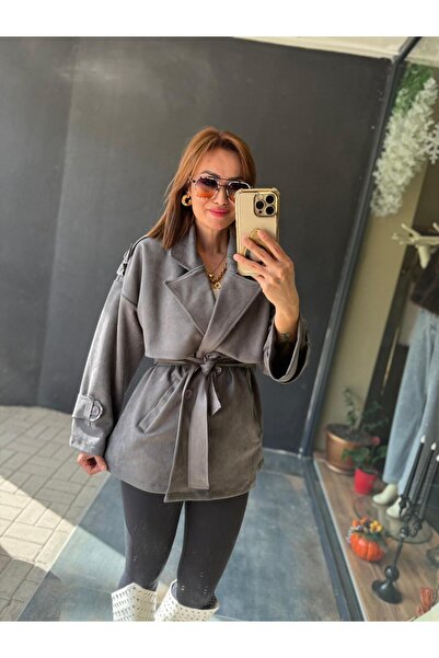 Butik Bizimlesin Table Siyah Trenchcoat