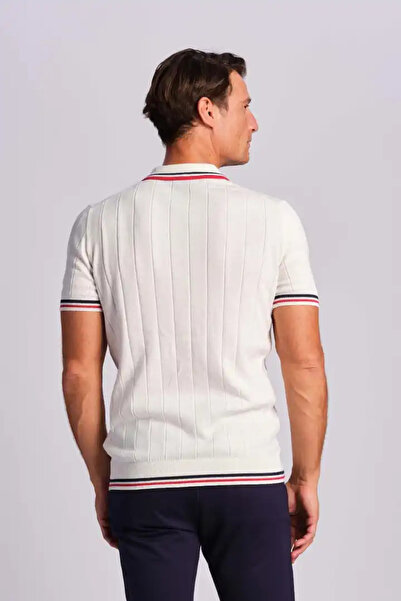 Ruck & Maul Ανδρικό μπλουζάκι πόλο 25064-1143 Marshmallow