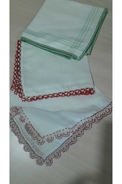 Papatyam 1 Piece of 90*90cm Cotton, 2 Pieces of 80*80 Beaded Handcrafted Crochet Writing//Crochet Embroidered Yemeni/Handcrafted Dowry