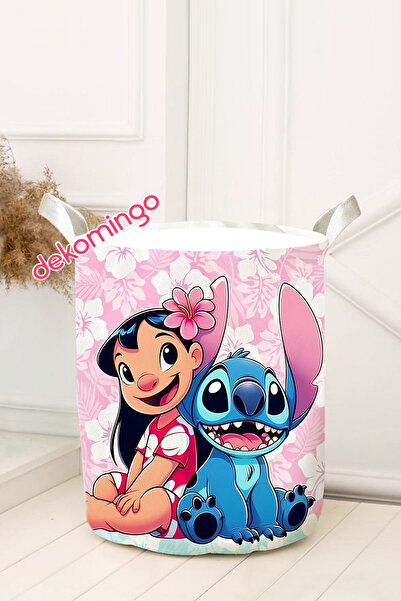 dekomingo سلة ألعاب مزينة بالزهور