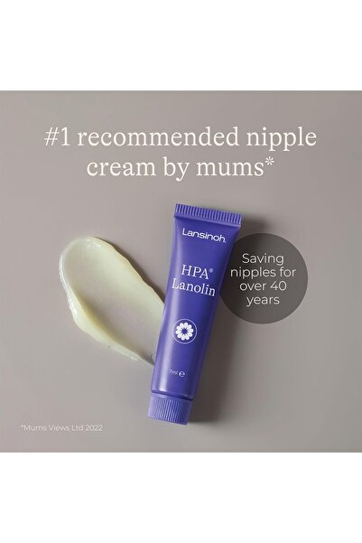 Lansinoh HPA Lanolin Nipple Cream, 3 x 7ml (Hypoallergenic, 100% Lanolin)