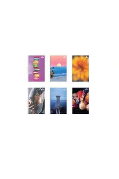 Ecada Set of 12 A5 Dictando Notebooks, 80 Sheets, Spiral-bound, 60 g/m², Polychrome Cover