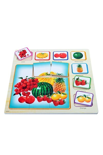 ALİBEİBEİ Puzzle 3D cu fructe din lemn,