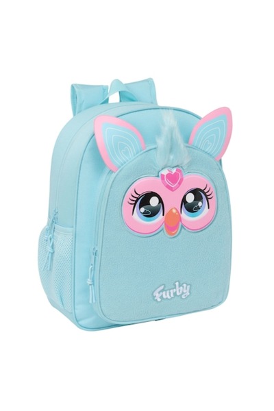 Furby Rucsac, Albastru deschis, 32x38x12 cm - rucsac școlar ergonomic, poliester 600D