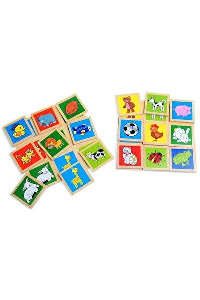 ALİBEİBEİ Joc educativ de bingo din lemn pentru potrivire