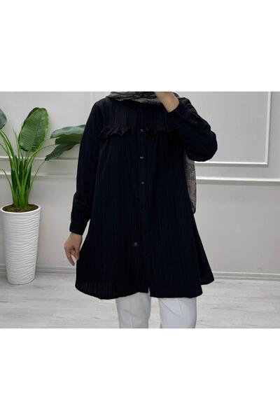 moda acar Firfir Detailed Burumcuk Fabric Tunic