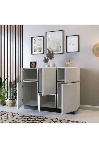 Stylish Home Modern black and white buffet or entrance console - MD14