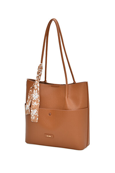 ELATAE Γυναικεία τσάντα ώμου Elaris ELA01996 με σάλι Charm'lı Tote