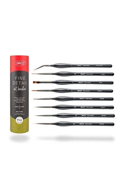 Daco Set 7+1 pensule pentru miniaturi și detalii, DACO, PN297