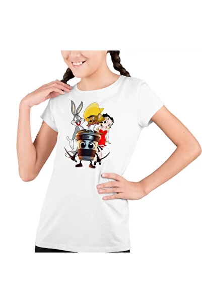 OEM Tricou Copii Fete Speedy Gonzales Capucino Asasino Bugs Bunny Betty Boop