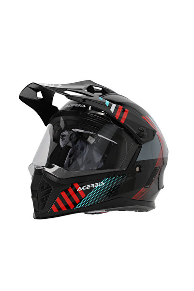 Acerbis Rıder Çocuk Kask Siyah Kırmızı
